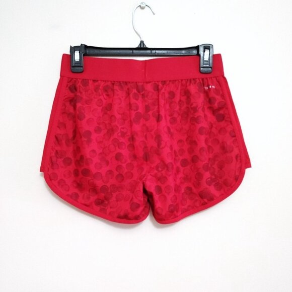 Adidas Girls Athletic Shorts Size Large Red Patterned  Polyester Elastic Waist - Picture 3 of 3